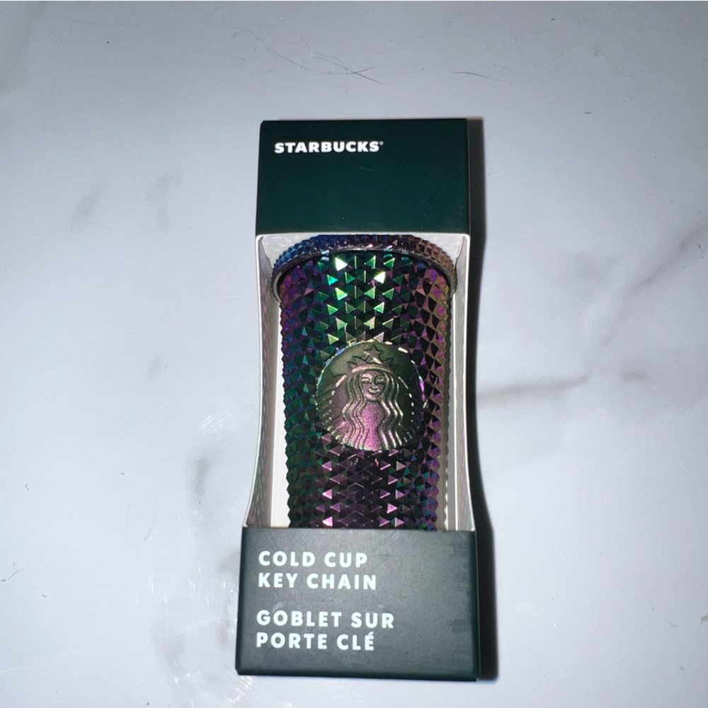 NWT, 2023 Starbucks Fall Release, Studded Oil-Slick Key Chain